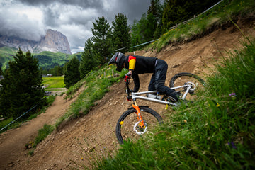 Climbing to the top of EDR racing in Val di Fassa, Italy