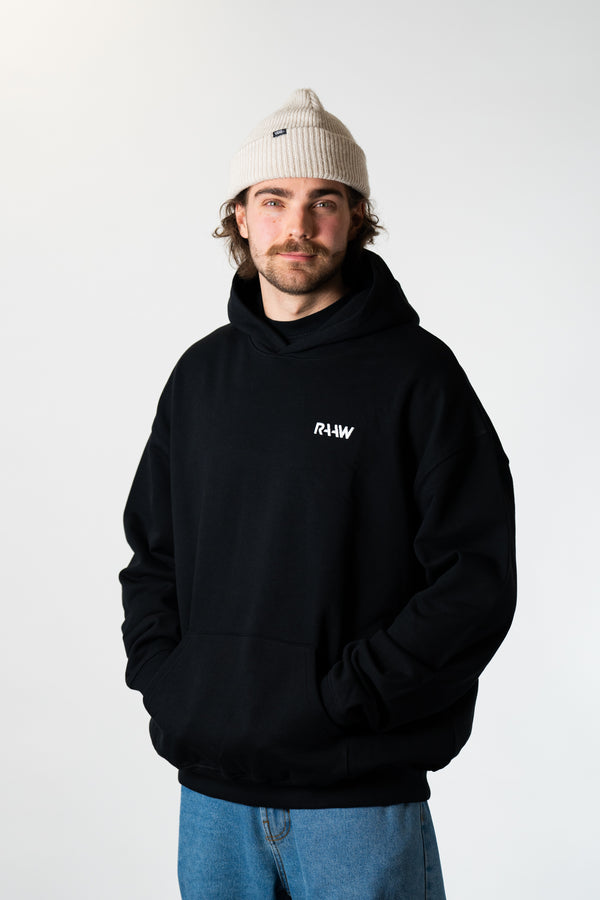 RAAW Hoodie Two Oversized Black