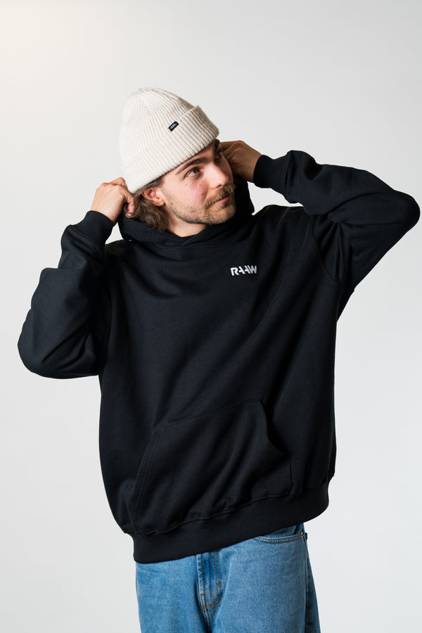 RAAW Hoodie Two Oversized Black