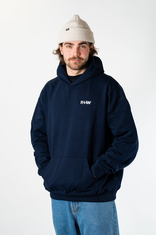 RAAW Hoodie Two Oversized Navy